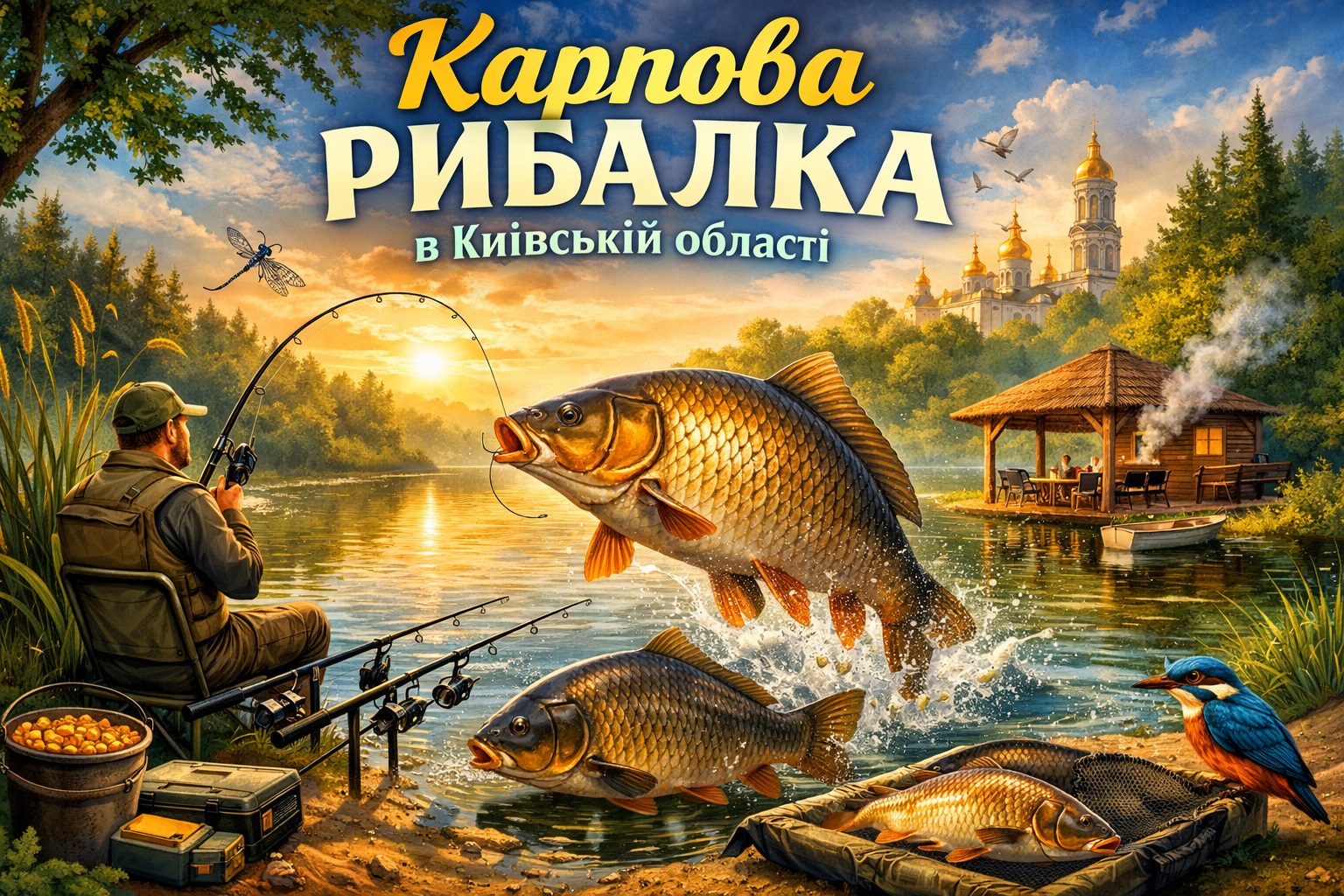 Карпова рибалка в Київській області: місця, ціни, будинки, відгуки 