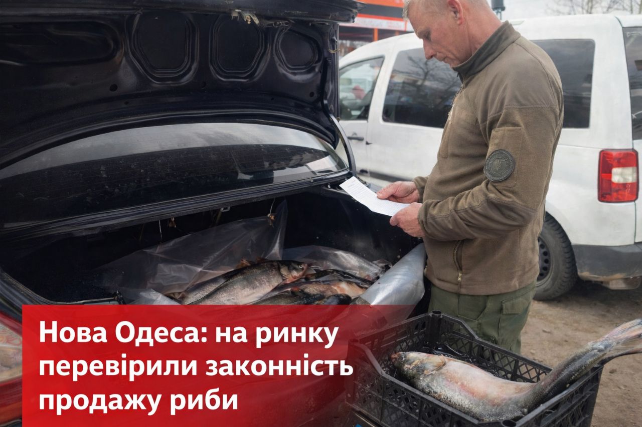 Рейд на ринку в Новій Одесі: перевірили, чи законно продають рибу