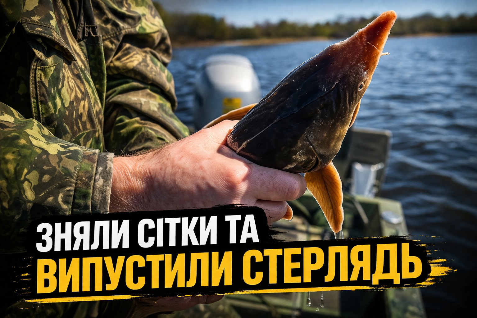 На Київщині рибоохоронці вилучили сітки та випустили червонокнижну рибу