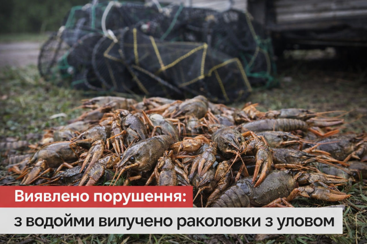 На Черкащині вилучили 14 раколовок з уловом: інспектори зафіксували порушення