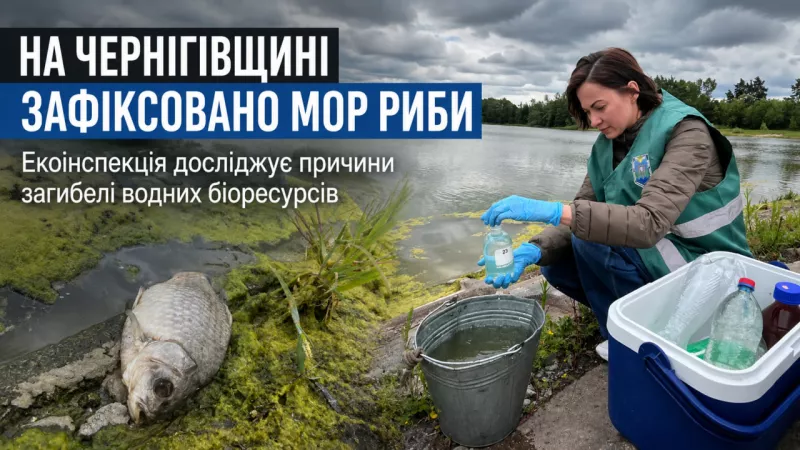 На Чернігівщині зафіксували масовий мор риби у річці Пакулька