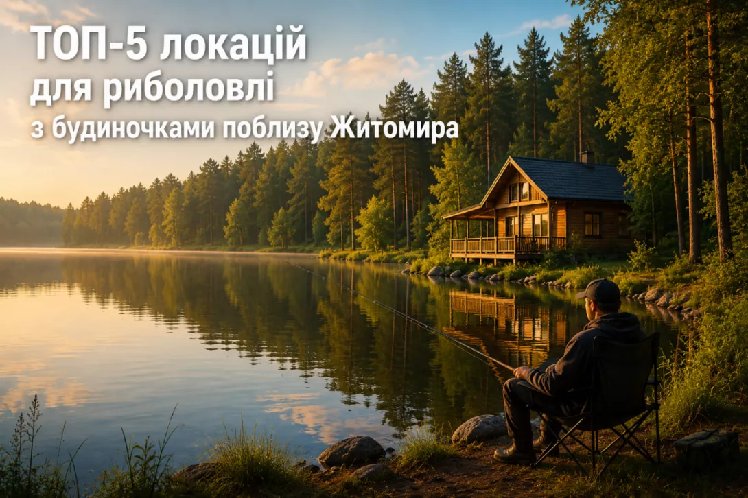 ТОП-5 локацій для риболовлі та відпочинку в будиночках поблизу Житомира